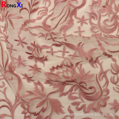 Multifunctional Purple Embroidery Fabric